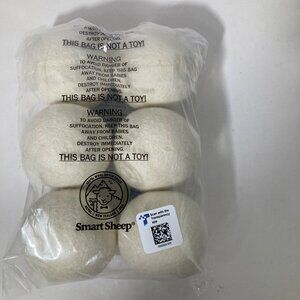 Smart Sheep Wool Dryer Balls 6 Pack NIP